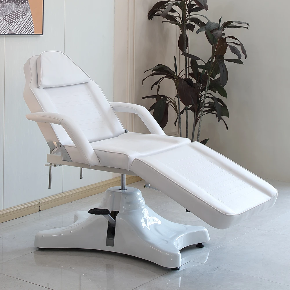 

White Massage Tables & Beds Adjustable Hydraulic Beauty Bed