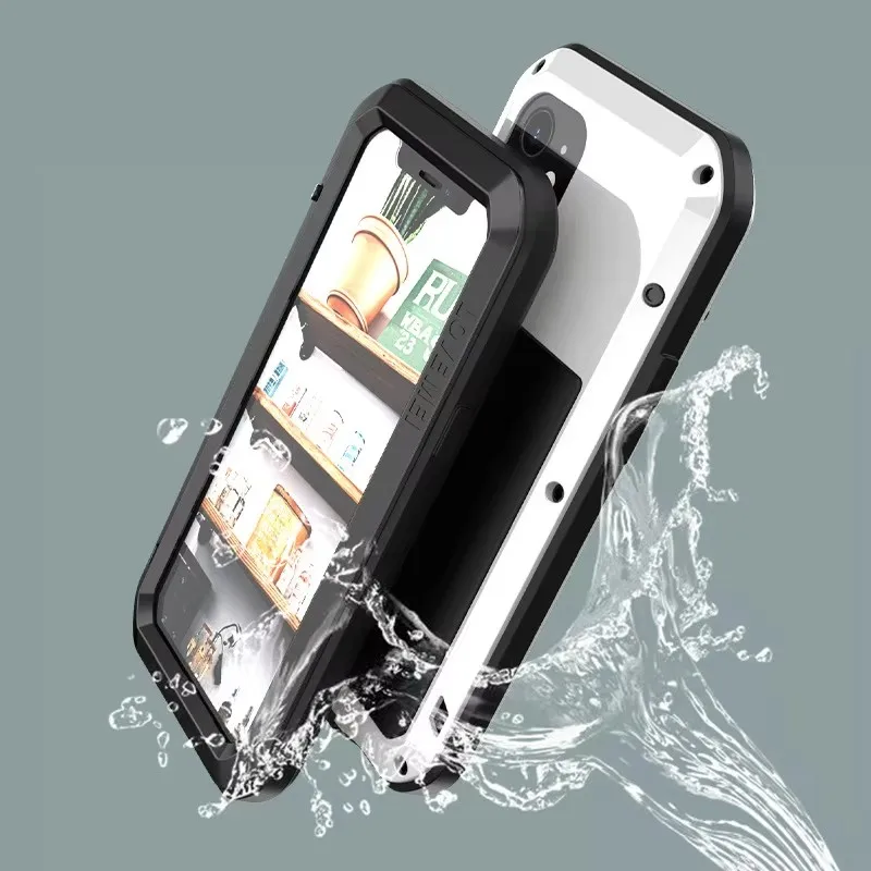 Original Love Mei 360 Armor Heavy Duty Metal Tank Protection Case for iPhone 12 13 14 15 PRO MAX11 Pro X Xs Max XR 7 8 Plus case