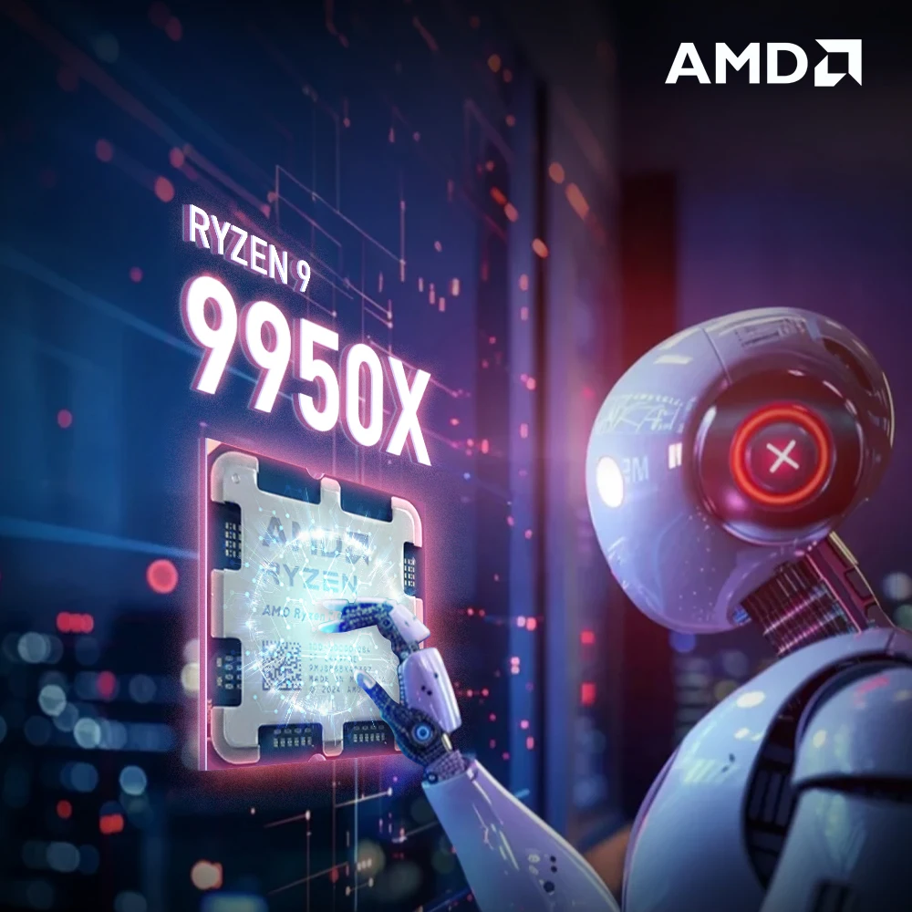 NEW AMD Ryzen 9 9950X 16-Core 32-Thread  Processor 4.3GHz 170W L3=64M DDR5 PCIe 5.0 Socket AM5 4NM R9 9950X but No Fan