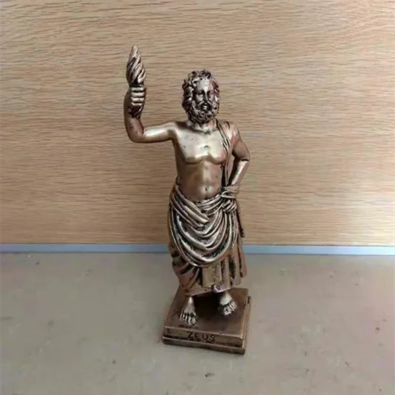 Ancient Greek mythology the king of gods Zeus Sculpture Nordic Handicrafts figure Resin Statue Living Room Home Decoration Gfit