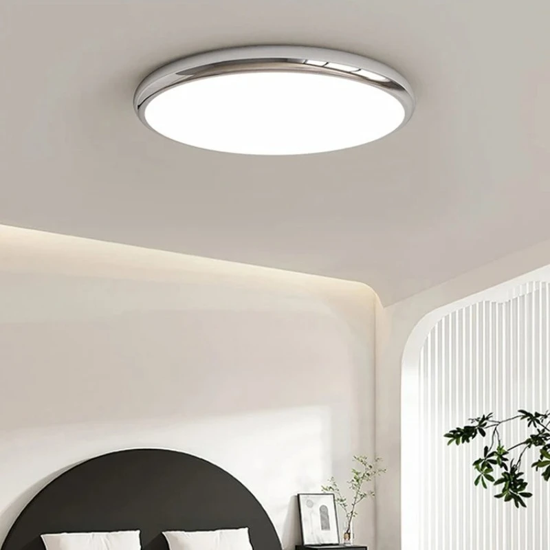 الحديثة الشمال الفرنسية كريم نمط كبير مصباح لغرفة المعيشة مكتب دراسة مستدير غرفة نوم بسيطة رقيقة جدا ضوء السقف