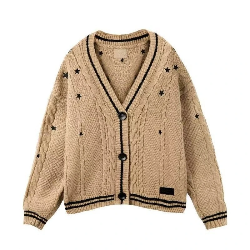 

Fans-made Un official Taylor's 2025 Fearless Cardigan Valentine Gift Y2K Brown Knitted 096