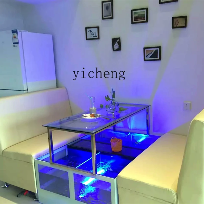 

LX Fish Foot Spa Fish Tank Four-Person Fish Therapy Tank Multi-Person Glass