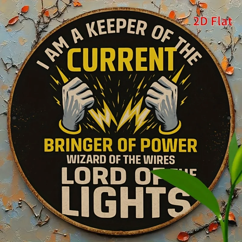 [2D-Flugzeug] 1 Stück Retro-Elektriker-Workshop-Dekoration – interessante elektrische Theorie, Holzschilder – Café-Wandkunst