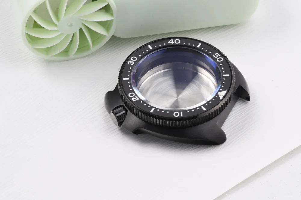 PVD Abalone Diver Uhrengehäuse, 28,5 mm Zifferblatt, 4,2 Uhr, Saphirglas, Edelstahl, 20 ATM wasserdicht, für NH35/36/4R/6R Uhrwerk – Detail 10
