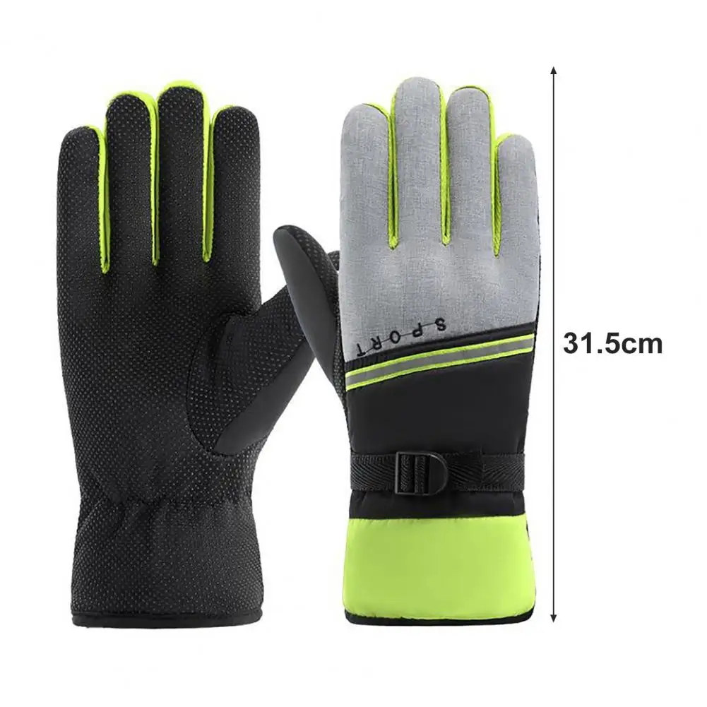 Guantes de invierno cálidos a prueba de viento, impermeables, pantalla táctil, antideslizantes, Snowboard, moto de nieve, ciclismo, esquí, dedos