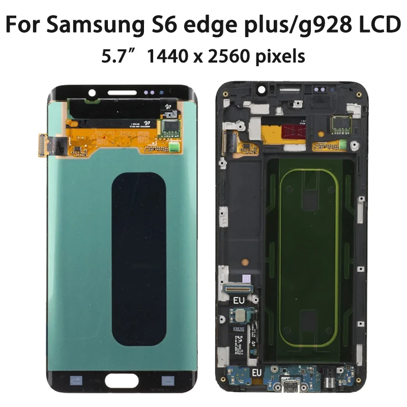 Super AMOLED For Samsung s6 Edge+ G928 LCD Display Touch Screen Digitizer Assembly For s6 Edge Plus G928F LCD