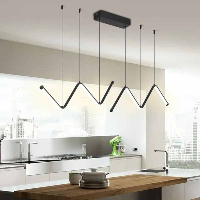 Imagem -04 - Pingente de Led Moderno com Controle Remoto Lustre Suspenso a Ouro para Sala de Jantar Restaurante Cozinha Escritório Café Lâmpada de Decoração Interior