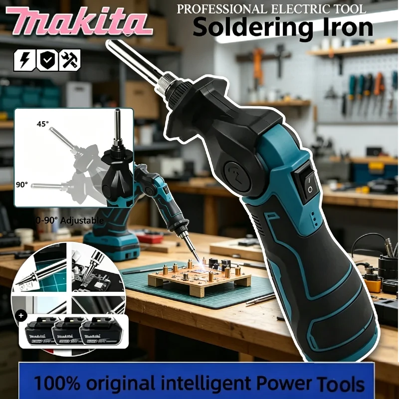 

Электрический паяльник Makita с регулируемым углом наклона 0–90° ° Портативный паяльник с постоянной температурой для ремонта и сварки, с вилкой стандарта ЕС