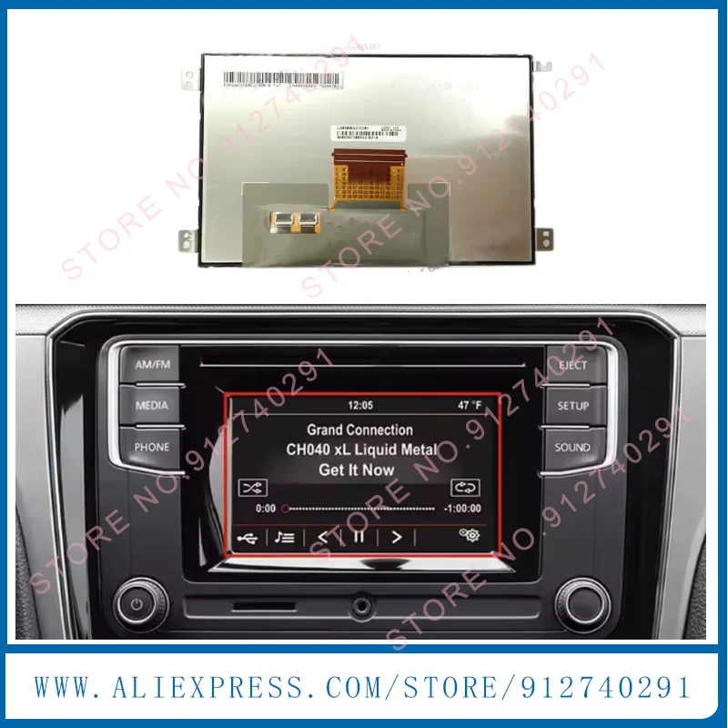 

LA050WQ2-SD02 LA050WQ2-SD01 LA050WQ2-SD03 For VW Golf 7 Tiguan Skoda Octavia 3 Rapid Yeti MIB2 Radio LCD Display With Touch