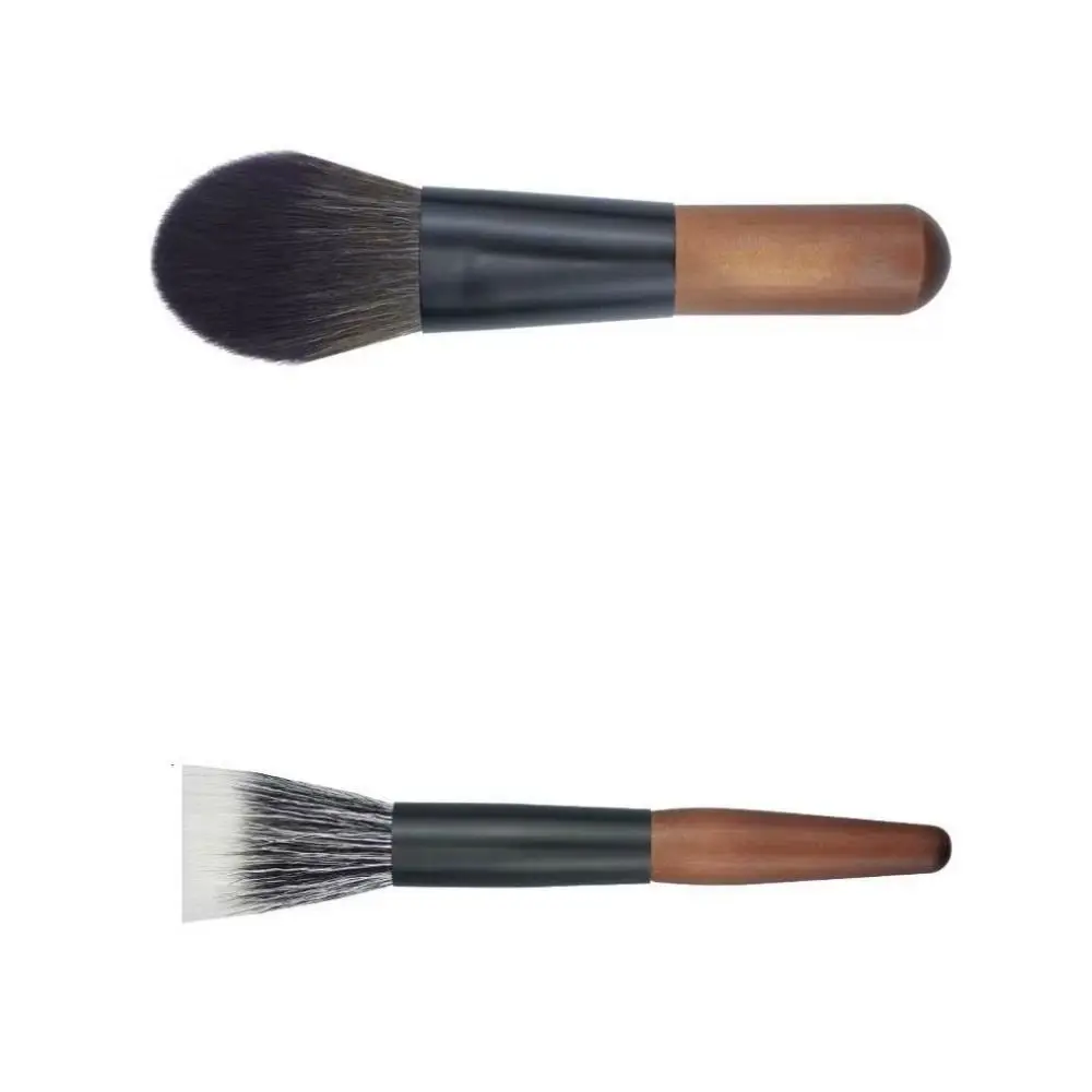 12 Uds delineador de labios Simple Mini juego de brochas de maquillaje con caja de almacenamiento Kit de maquillaje de sombra de ojos de madera juego de brochas corrector de colorete peludo viaje