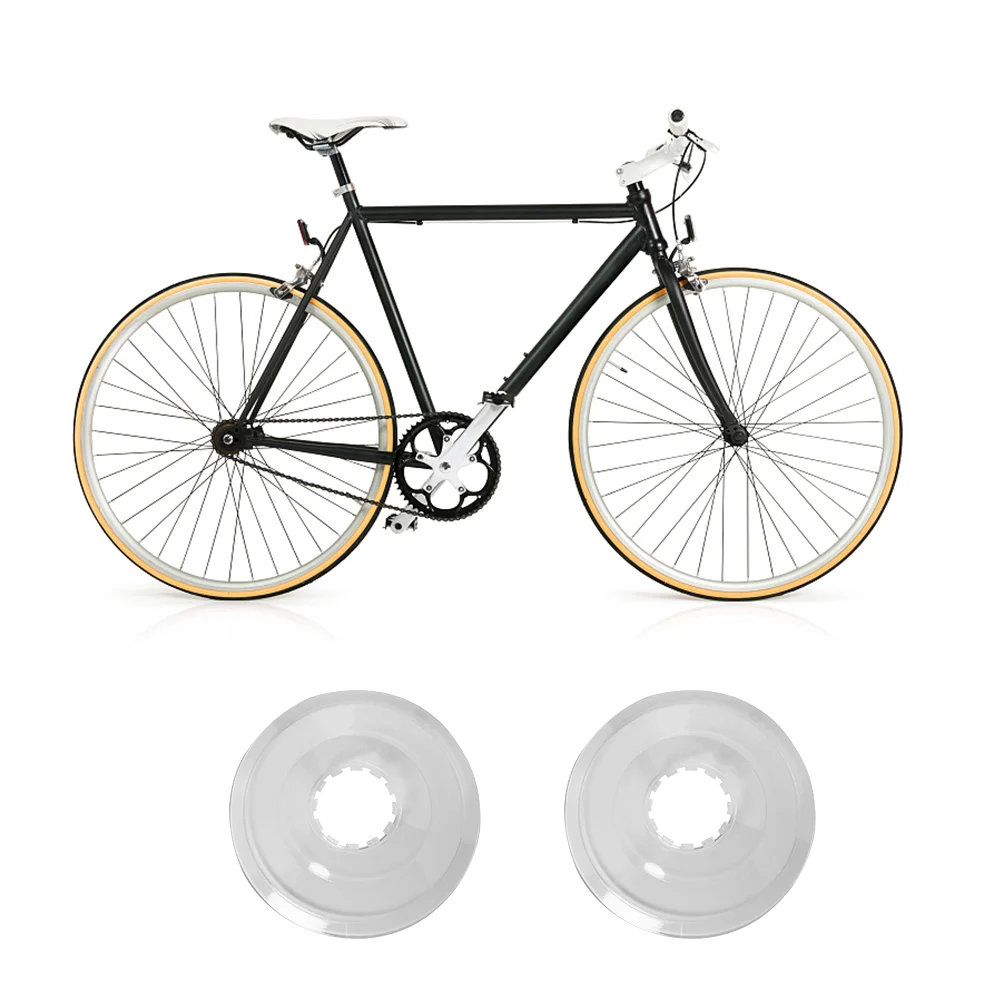 Volante Guarda Capa Transparente para Bicicleta, Montanha Acessórios, Raios Suprimentos, Protetor de Plástico Profissional, Elétrico, 2 Pcs