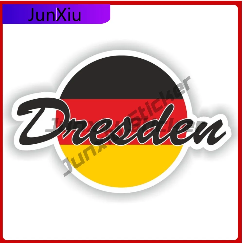 

Dresden Germany City With National Flag Graphic Vinyl Decals Car Cover Waterproof Outdoor Suv Stickers And Decals Bycicle Bumper