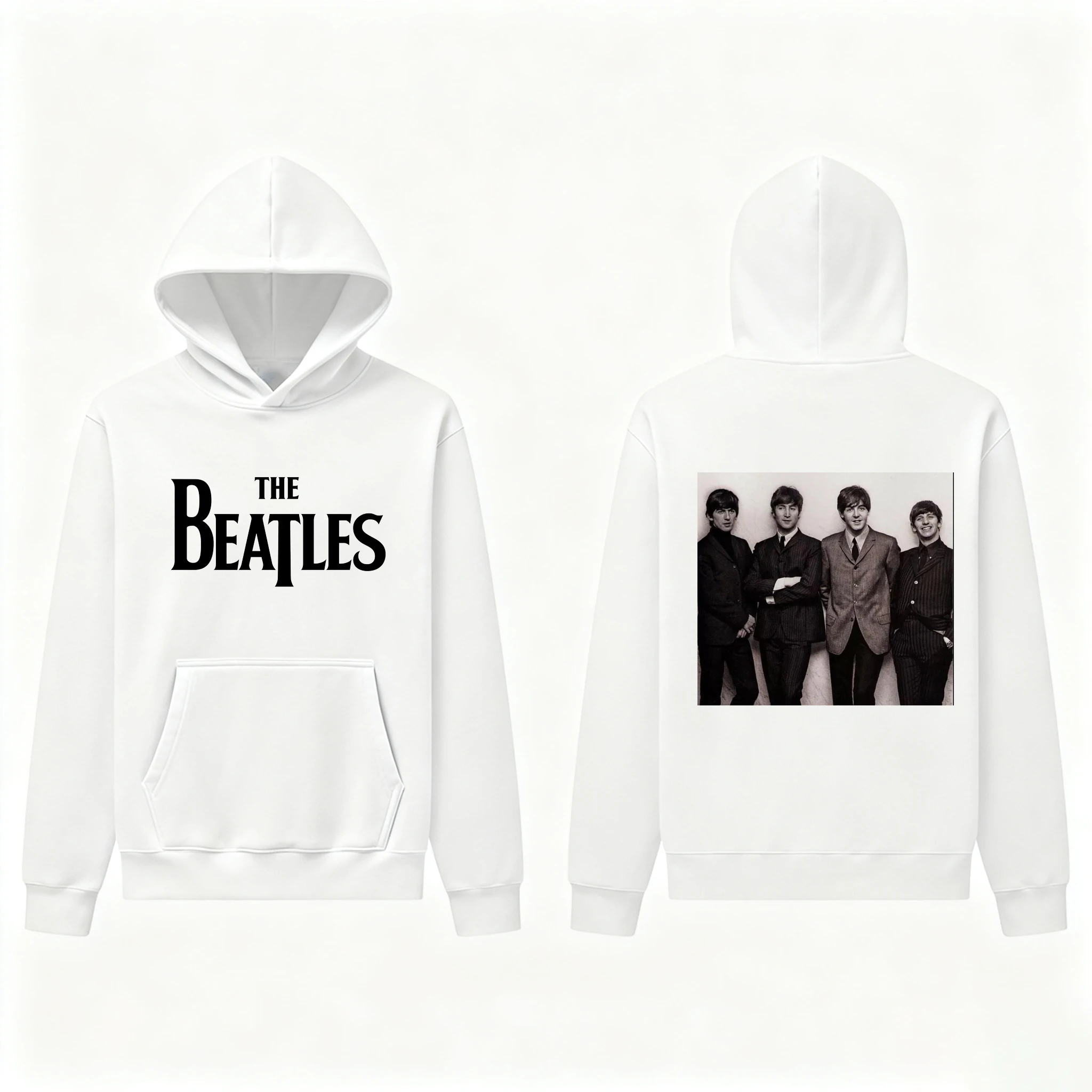 The Beatles Retro-Rockband-Grafik-Hoodie aus reiner Baumwolle, Herbst- und Wintermode, Kinder-Hoodie, Herren- und Damen-Y2K-Hoodie