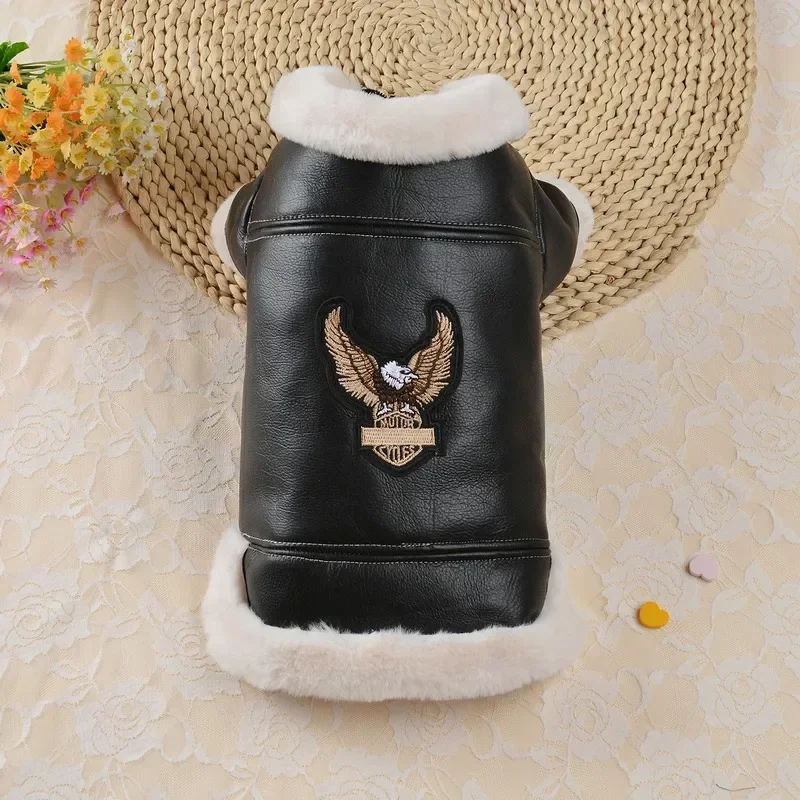 Coat Thickening Plus For Clothing Jacket Puppy Velvet Medium Winter Small Pet Warm Dog Clothes Pets Leather Chihuahuas