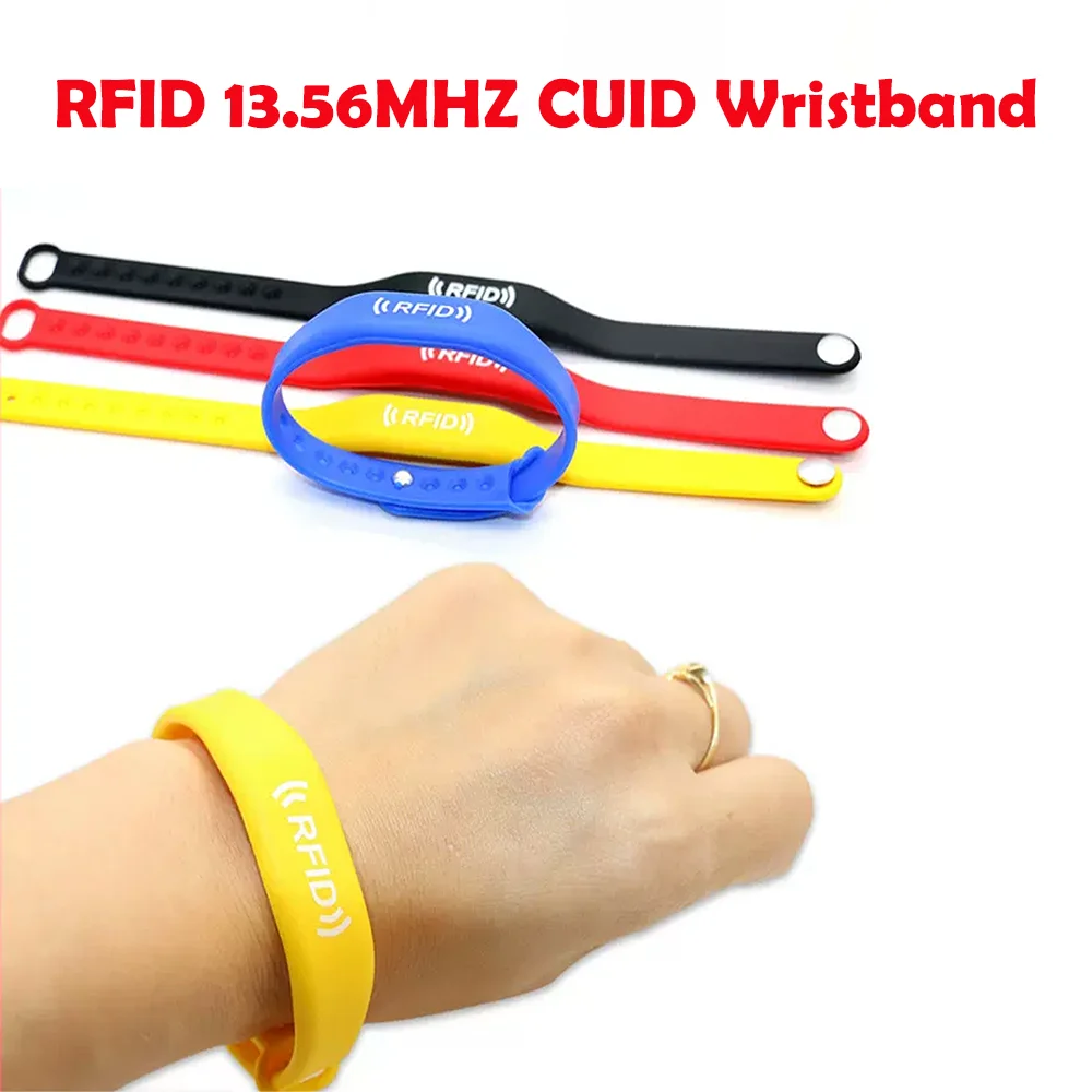 3pcs RFID Smart NFC Chip CUID Waterproof Wristband Bracelet 13.56MHZ Rewritable Label IC Badge Copy Sector Can Change The Badge