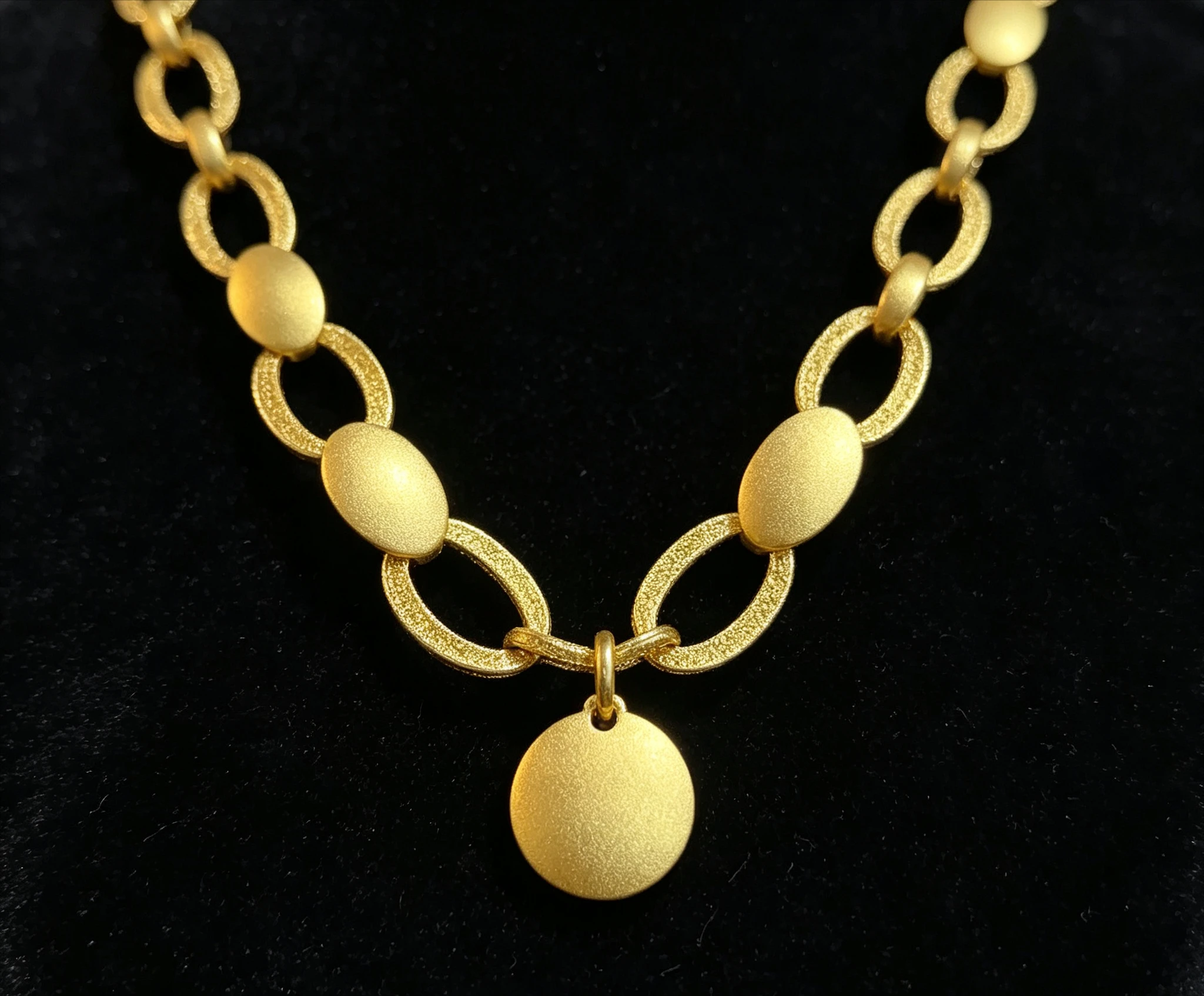 9999 Pure Gold real gold Fashion temperament Joker Brushed Necklace Circle Ring Link Bracelet  Gift for girlfriend
