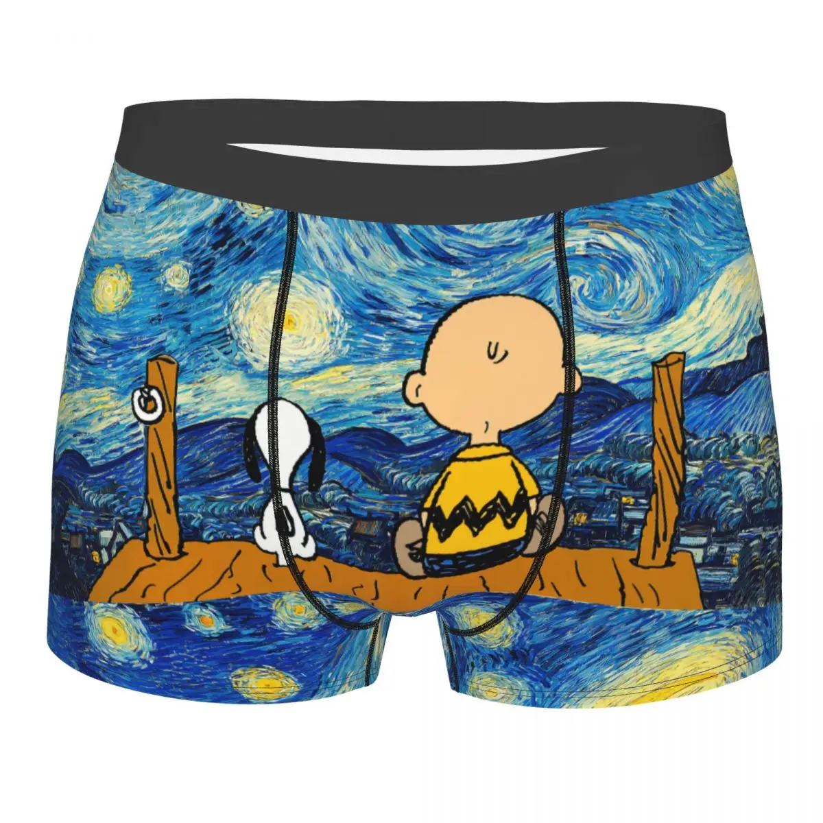 

Custom Male Fashion Cute Cartoon Snoopy Men Underwear Boxer Briefs Soft Shorts Panties Underpants