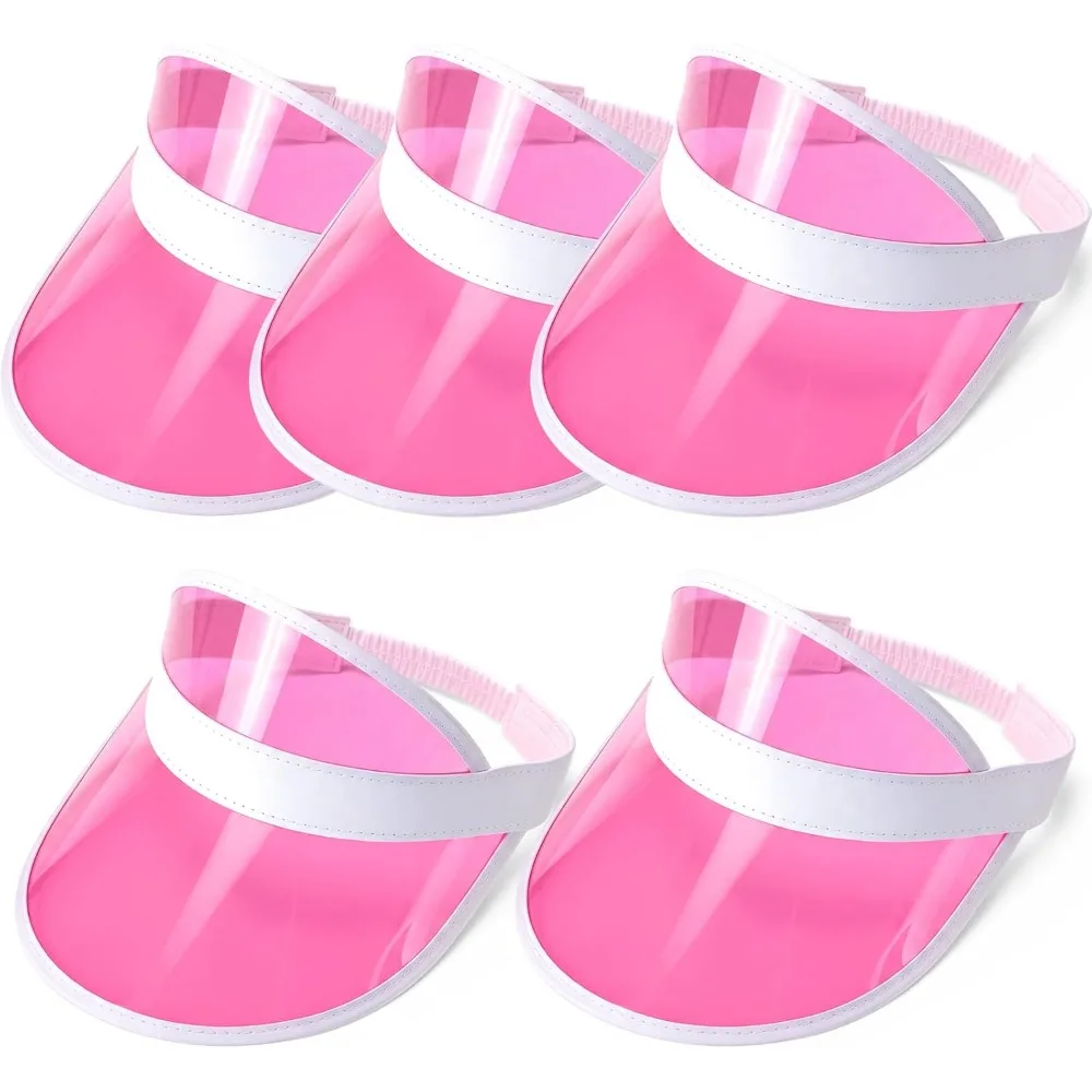 10/5 Stück Neon-Sonnenblenden aus Kunststoff, 80er-Jahre-Party Golf Tennis Accessoires, Hochzeitsgeschenke für Gäste