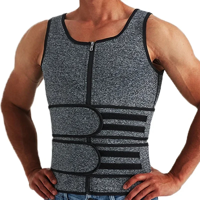 Men Body Shaper Waist Trainer Vest Slimming Shirt Sauna Sweat Vest Compression Undershirt Shapewear Fat Burner Workout Tank Tops