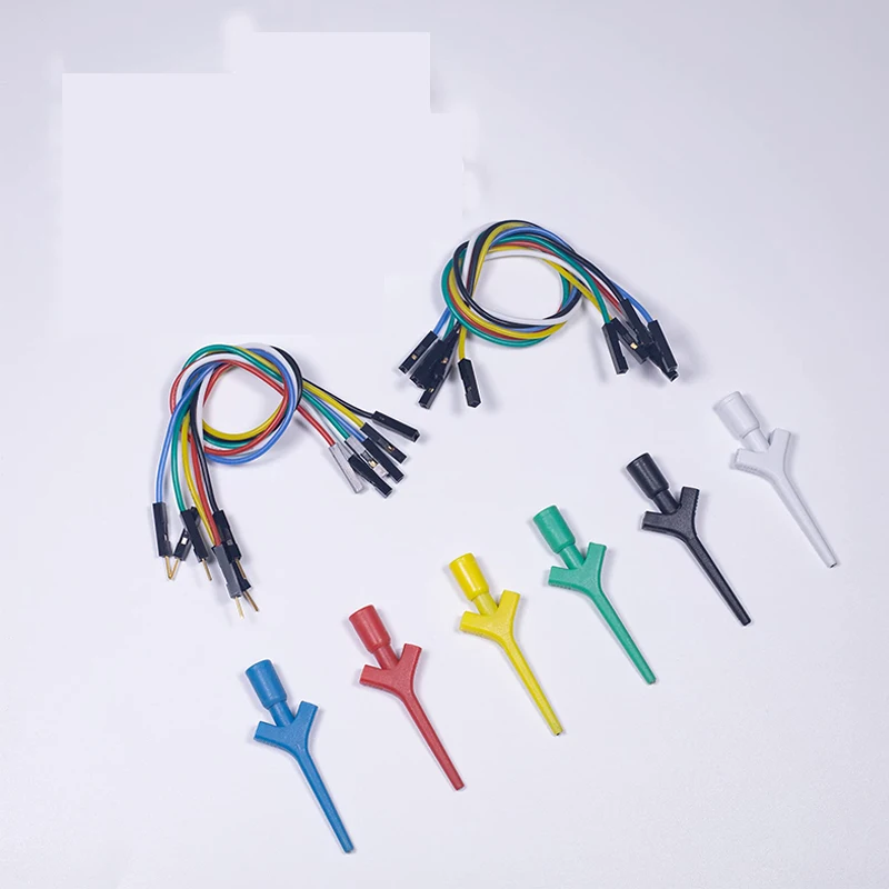 Mini SMD IC Spring Hook Test Clips Multimeter Test Leads Cable For Logic Analyzer Adapter Programming Silicone Cable 60V/3A