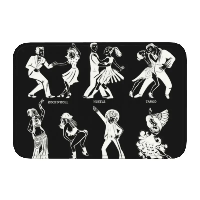 Custom Love Dancing Doormat Anti-Slip Entrance Floor Door Mats Tango Flamenco Disco Bellydance Twerk Dancer Garden Carpet Rug