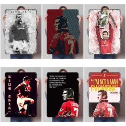 Eric Cantona Poster Football Sports Tinplate Sign Room Decoration Home Custom Metal Signs for Wall Art Decoration Wand Deko Bar