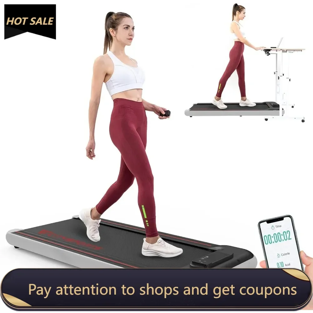 Under Desk Treadmill Portable Walking Pad, Adjustable Speed with APP, LCD Screen & Calorie Counter, Ultra Thin and Silent