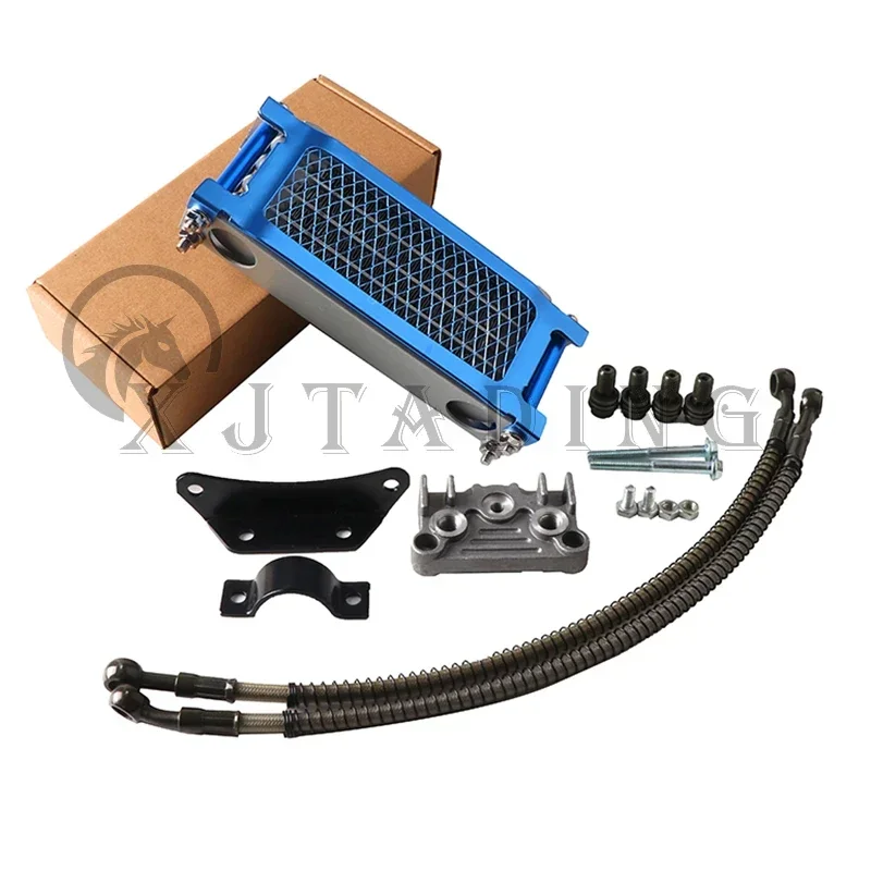 Motocross Universal 50cc-140cc Modifizierter Ölkühler Ölkühler-Kit für Honda Yamaha Kawasaki Dirt Bike Mopeds Enduro Motocross
