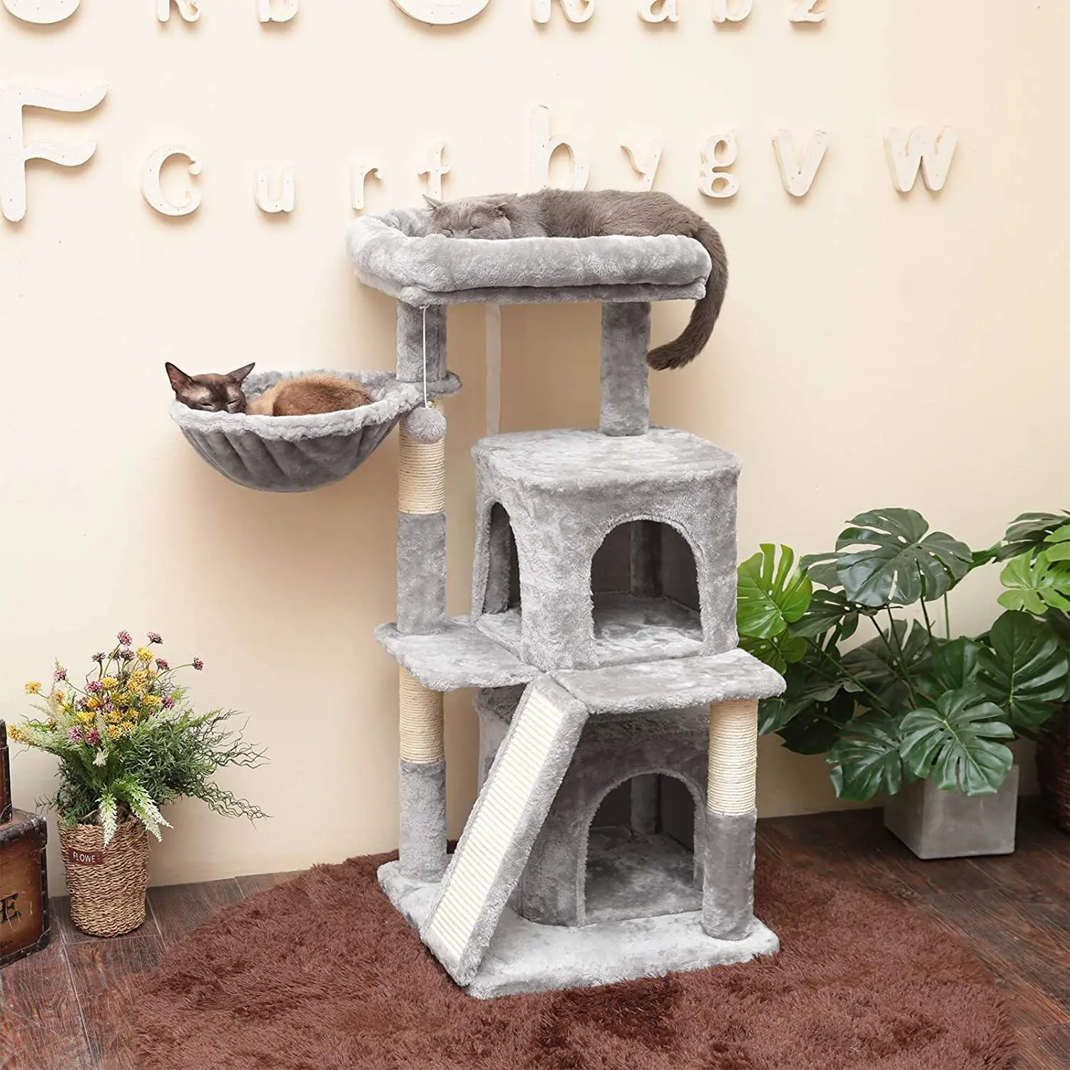 Manufacturers order wholesale pet supplies cat toy climbing frame scratching board cat tree cat bed hammock frame 105