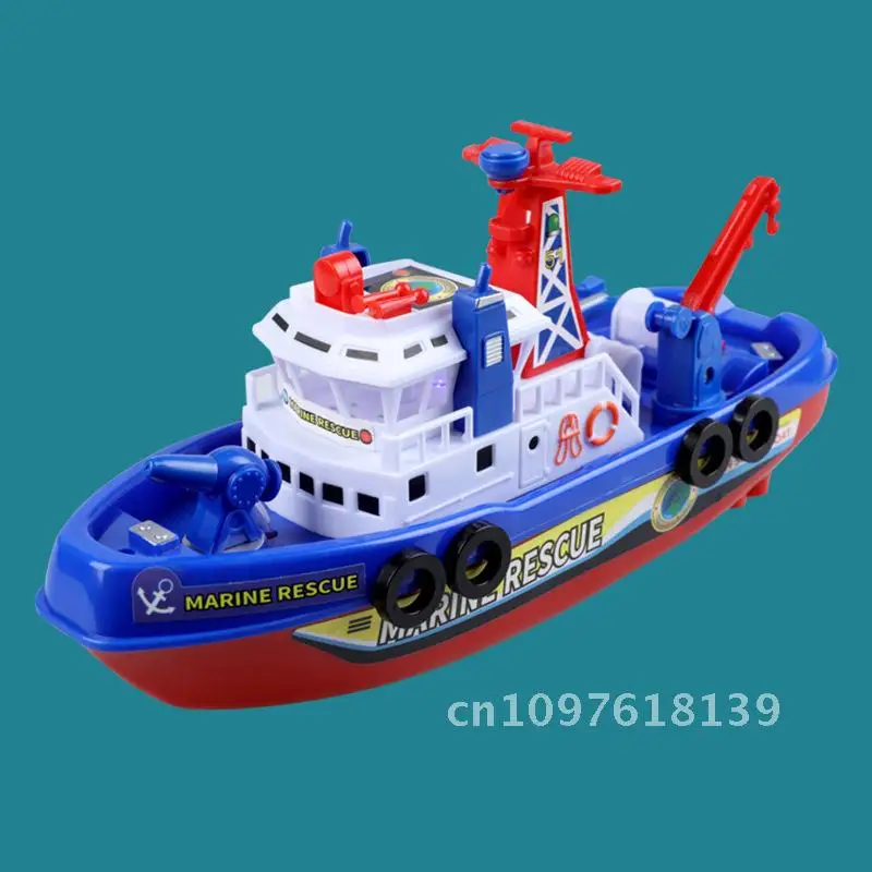 Children's Fire Boat Toy Electric Sea Ship Underwater Boat Model Water Luminous Toy Boat