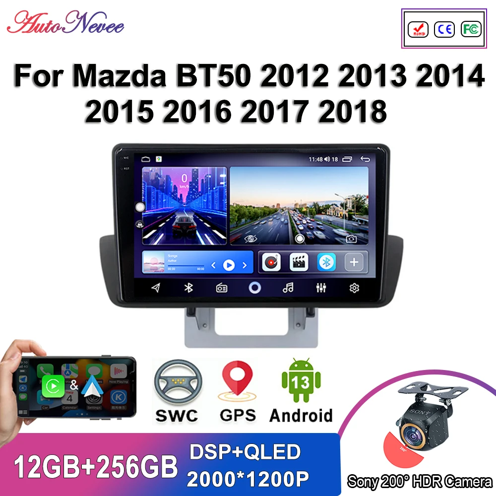 

Автомобильный DVD-проигрыватель на Android для Mazda BT50 2012 2013 2014 2016 2015 2017 2018, автомобильный радиоприемник, мультимедийный видеоплеер, навигация GPS No 2 din WiFi