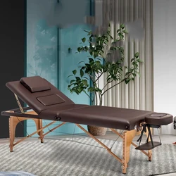 Wooden Stretcher Cosmetic Bed Aesthetic Professional Folding Massage Bed Tattoo Spa Camas Portatil Massage Furniture MQ50MB