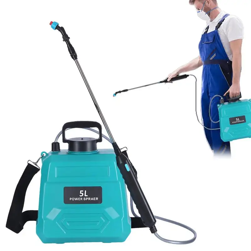 

Battery Powered Garden Sprayer Garden Sprayer With Rechargeable Handle And 3 Mist Nozzles 5L Yard Sprayer With Adjustable