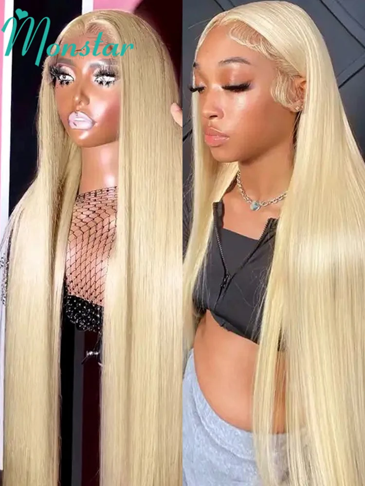 HD Lace Wig 13x6 Human Hair 613 Blonde Straight Lace Frontal Wigs For Black Women Brazilian Remy 13x4 Transparent Lace Front Wig