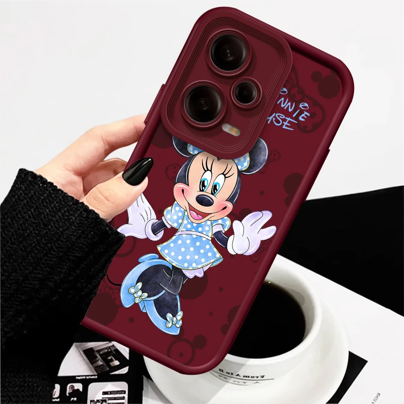 Cute Pink Minnie Eye Ladder For Xiaomi Redmi Note 13 12 12C 11 11S 10 10C 10A 9C 9A Pro 5G Cover Phone Case