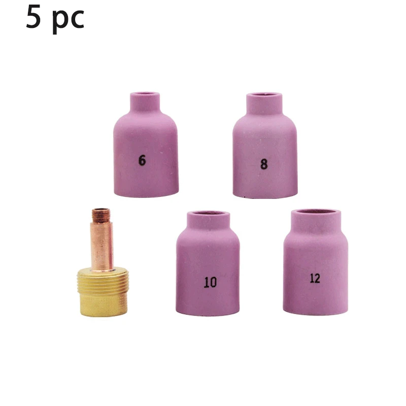 1Set WP Argon Arc Welding Gun Head Accessories Welding Machine WP Flow Guide Ceramic Nozzle 53N6/8/10/12 Guide Body With Screen