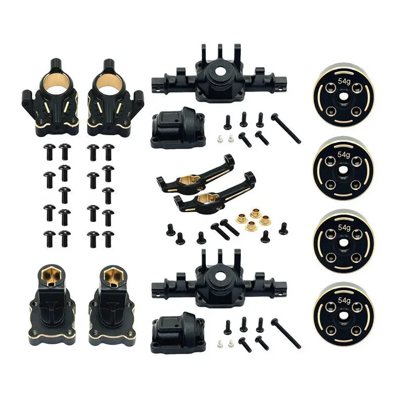 Parts for 1/18 H18P RC Car Metal Upgrade Axle Housings Counterweights Front and Rear Cups C-Seat Toy Car Modification Kit
