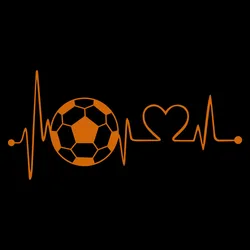 Football Heartbeat Luminous Sticker Boy Room Wall Decor Fridge Bathroom Toilet Laptop Car Body Window Soccer Ball Sport Decal