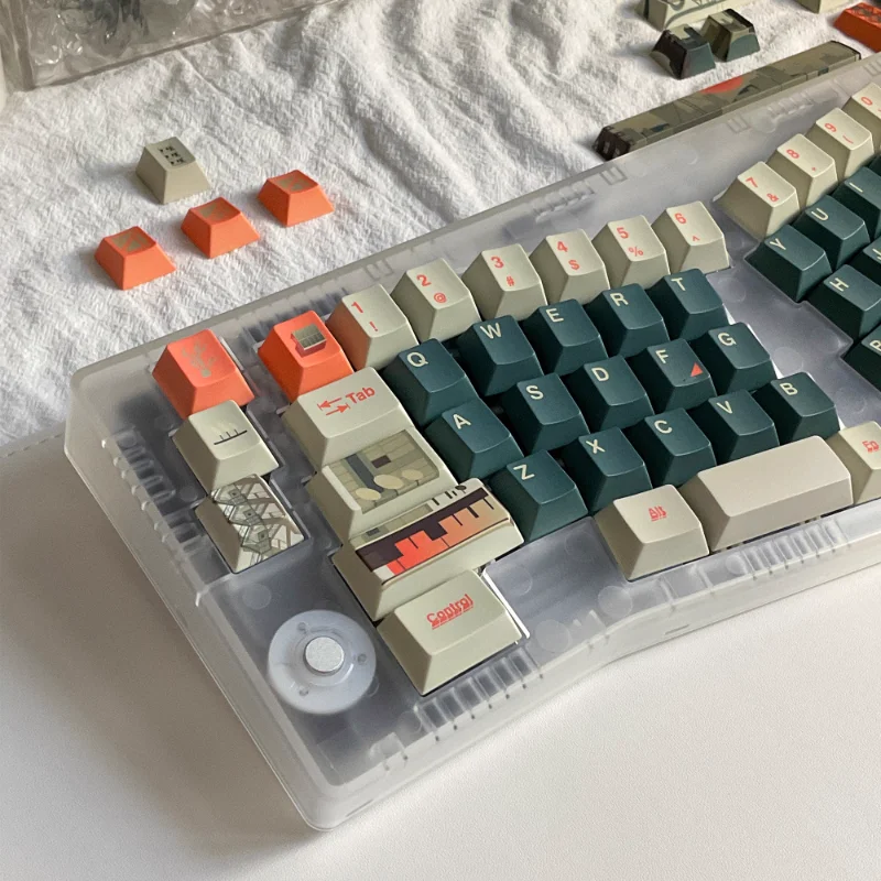 

Retro Movie City Theme Keycap Set 134key Cutsom PBT Personalized Keyboard Cap Cherry Profile Keycap for Mechanical Keyboard Gift