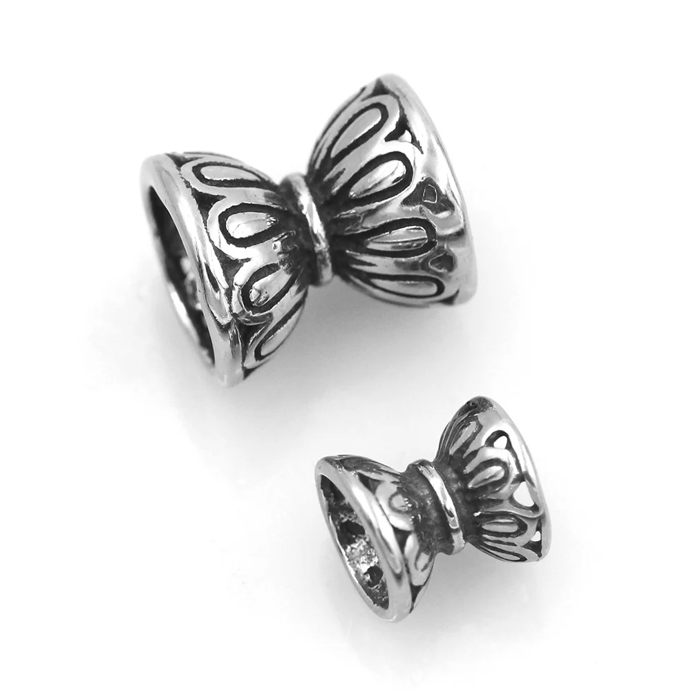 2mm Hole Stainless Steel Torus Spacer Beads Charms for Loose Beaded Bracelet Accessories DIY Jewelry Making Wholesales