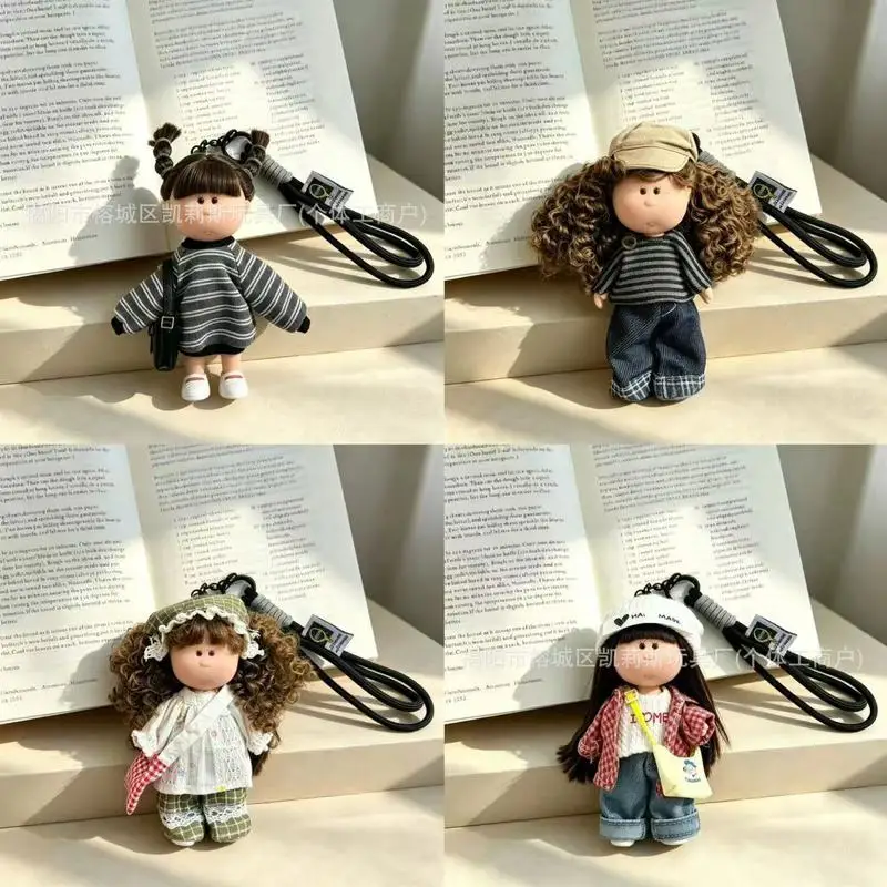 14cm Spanish Potato Doll Rope Doll Pendant Girl Key Buckle Doll Toy Doll Gift