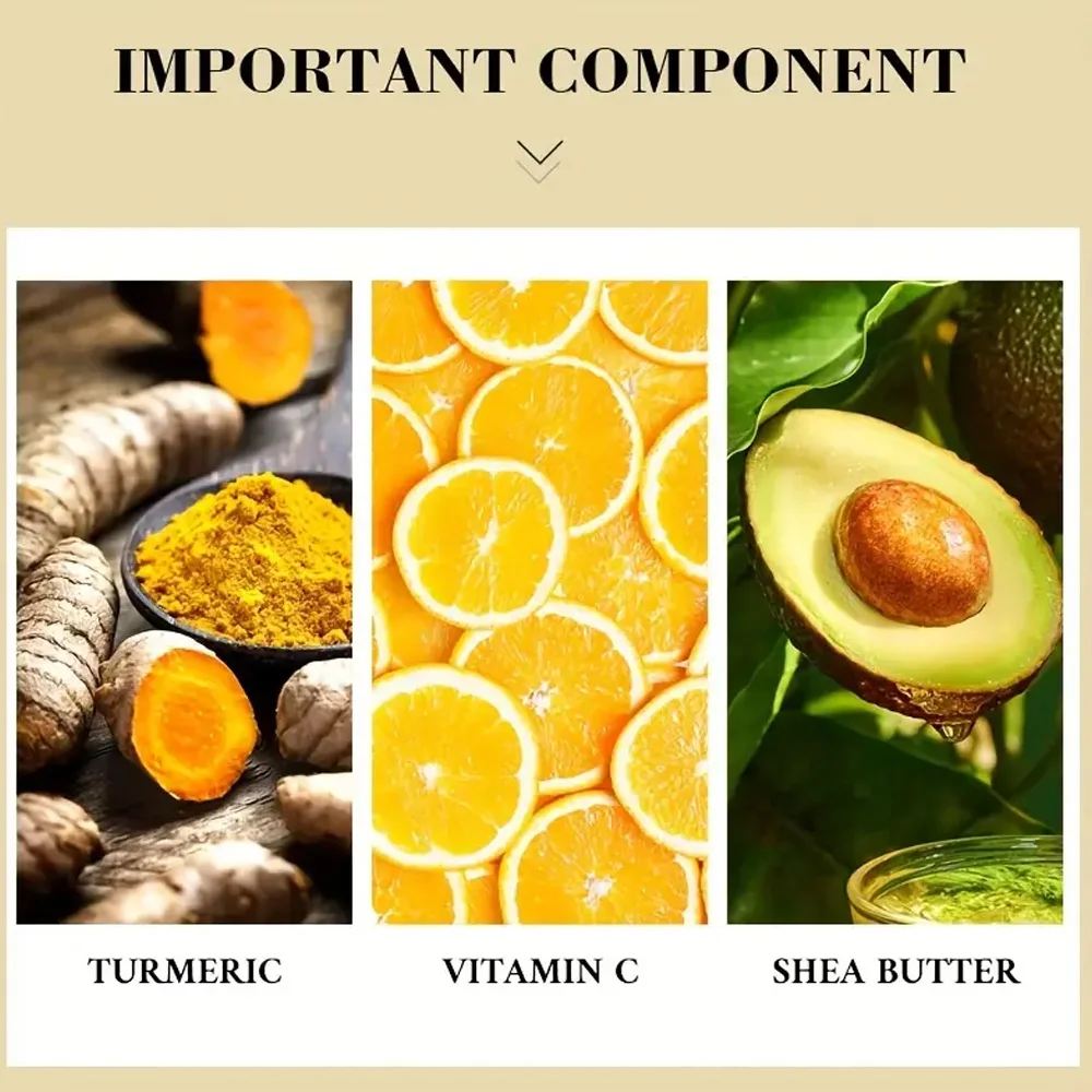 RDQCTQ فيتامين C وكريمة الكركم - مرطب للوجه مضاد للشيخوخة وتفتيح البقع الداكنة 40/70 جرام