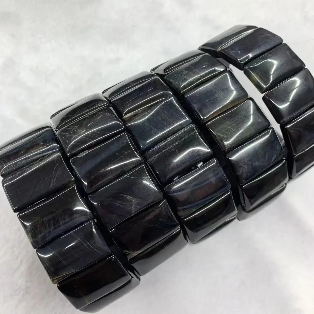 

Natural Blue Tiger Eye Stone Beads Bracelet Stone Bangle Fine Fashion energy elastic Jewelry for Woman for Gift Wholesale !