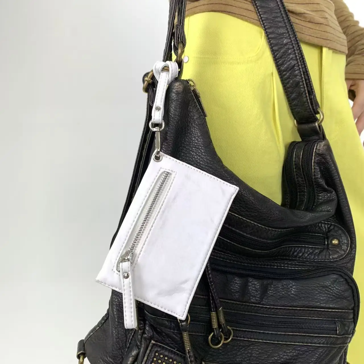 Y2K Vintage passende kleine Kleingeldtasche, große Tasche mit würziger Mädchen-Straßenpersönlichkeit, kleine Kartentasche mit Riemen