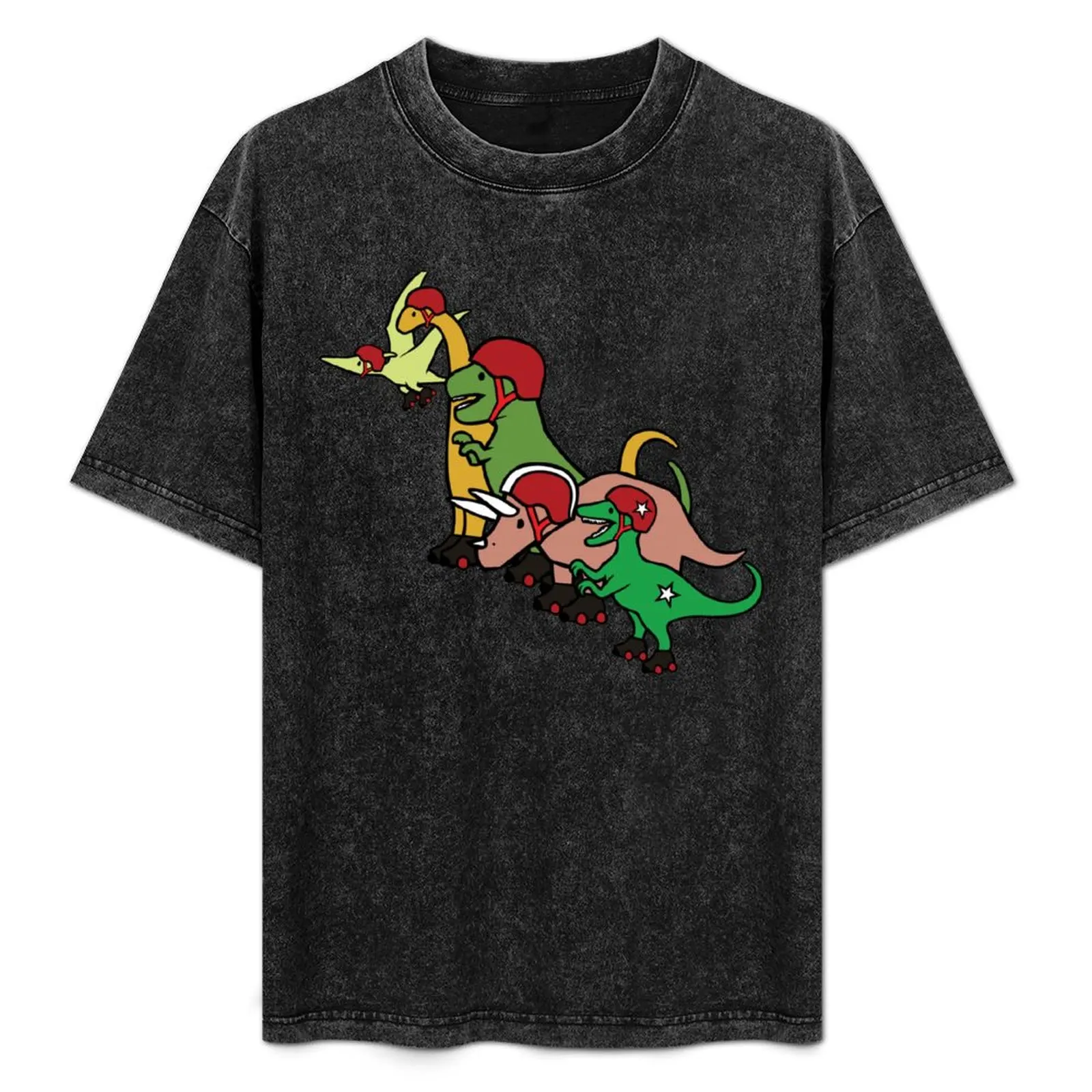 

Roller Derby Dinosaurs T-Shirt Festival Casual Short Sleeve