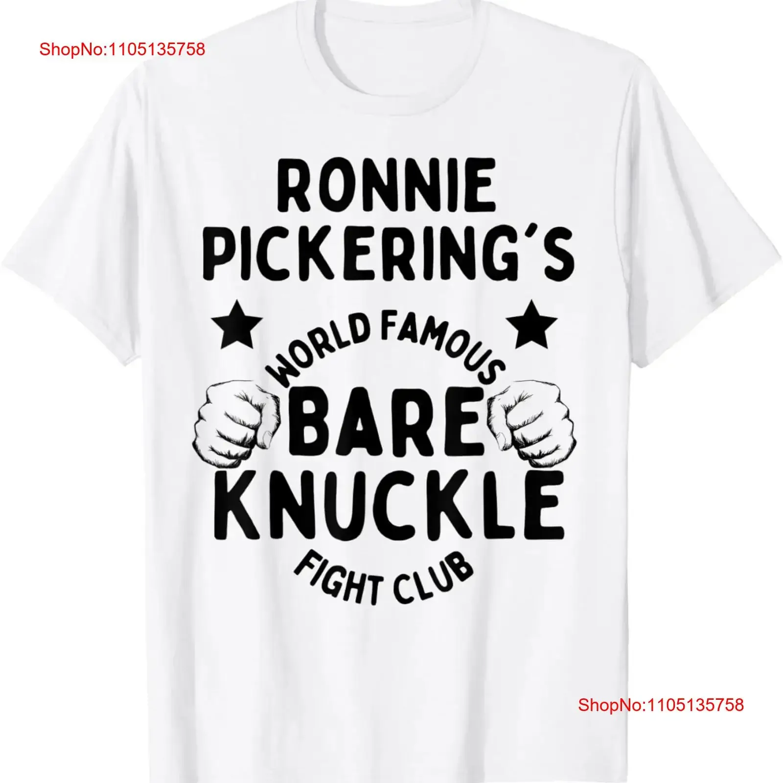 Ronnie Pickering Bare Knuckle Fighting Club Funny Joke T Shirt  vintage Washed Stylish Stretched Breathable streetwear