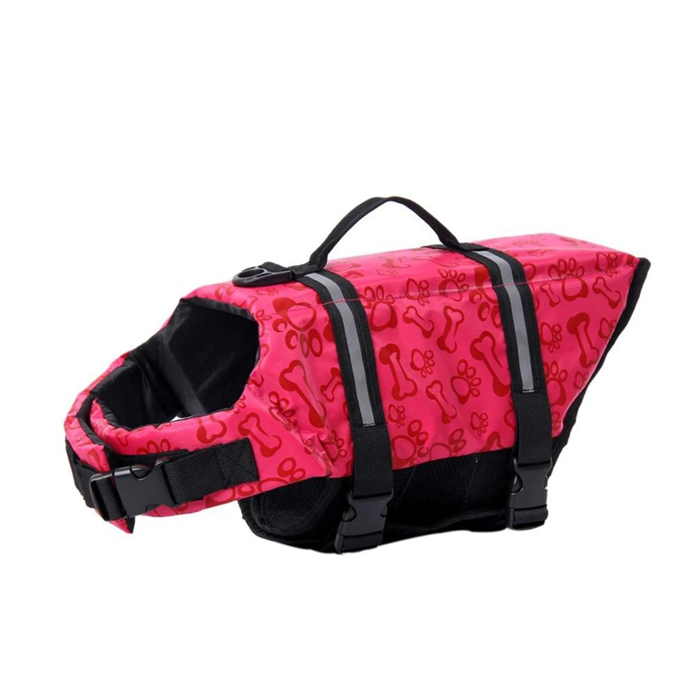 

Jacket Size S Pink Durable Lightweight Reflective Strap Handle Quick Release Security Pet Life Preserver