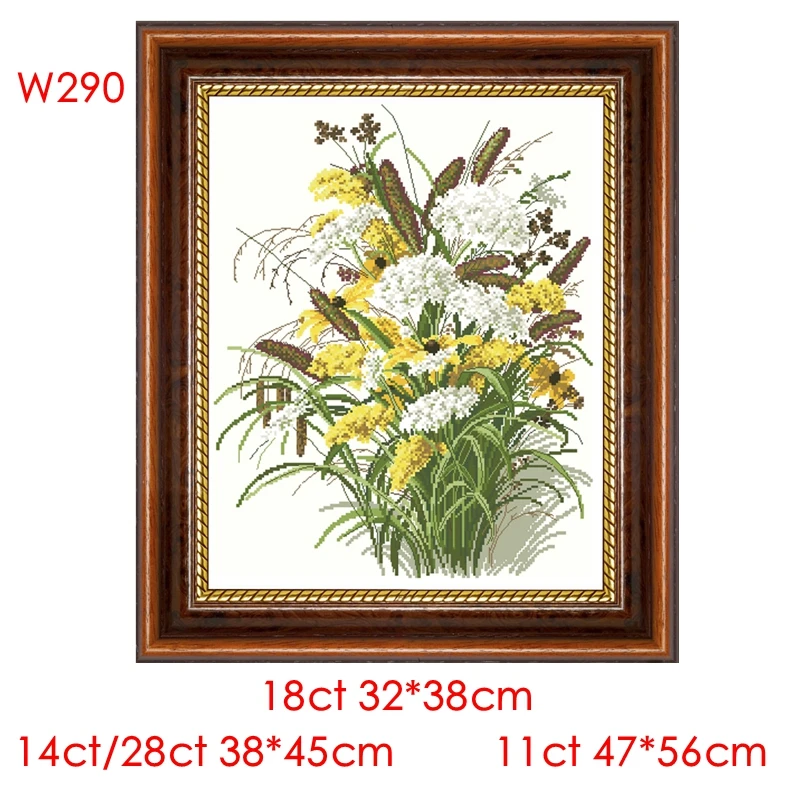 The cross-stitch set 28CT, 18CT, 14CT and 11CT can be selected as the hand-made material pack of printed fabric saga summer bouq