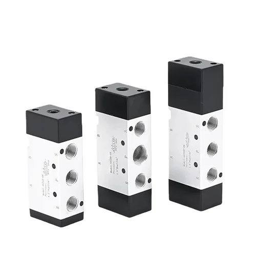 Imagen 1 del producto 4A110-06 4A210-08 4A310-10 4A410-15 4A120-06 4A220-08 4A320-10 4A420-15 Válvula de control de aire de un solo cabezal de 5 vías y 2 posiciones